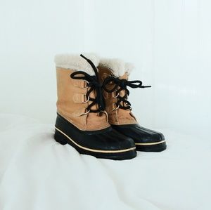 Sorel 6 Leather/Rubber/Fur Winter Hiking Boots